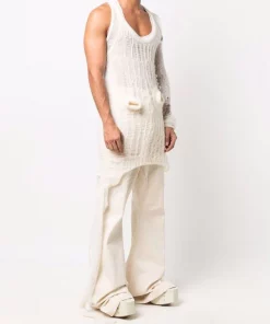 ( Nouvelle Collection ) Rick Owens Débardeur En Maille à Effet Usé Homme -Rick Owens Soldes 17125845 34789921 600