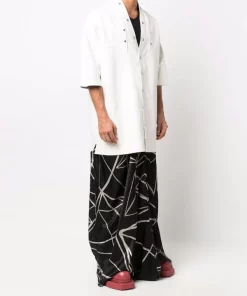 ( Nouvelle Collection ) Rick Owens Chemise Fogpocket En Cuir à Boutons Pression Homme -Rick Owens Soldes 17125858 34720747 600