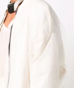 ( Nouvelle Collection ) Rick Owens Veste Peter Flight à Fermeture Zippée 2111 NATURAL/MILK -Rick Owens Soldes 17125859 34715168 600