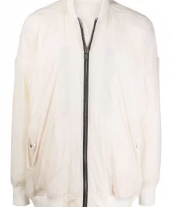 ( Nouvelle Collection ) Rick Owens Veste Peter Flight à Fermeture Zippée 2111 NATURAL/MILK