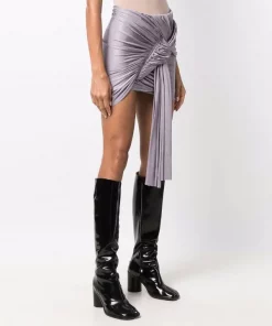 ( Nouvelle Collection ) Rick Owens 76 DIRTY VIOLET Minijupe Apollo Drapée Femme -Rick Owens Soldes 17125939 34655944 600