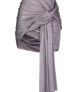 ( Nouvelle Collection ) Rick Owens 76 DIRTY VIOLET Minijupe Apollo Drapée Femme