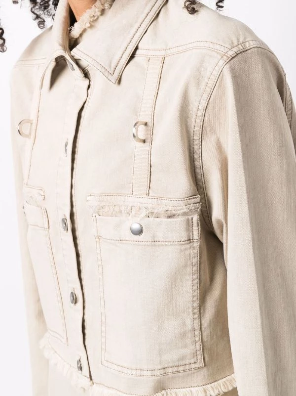 ( Nouvelle Collection ) Rick Owens Surchemise Crop En Jean Femme 7 ( Nouvelle Collection ) Rick Owens Surchemise Crop En Jean Femme – Image 5