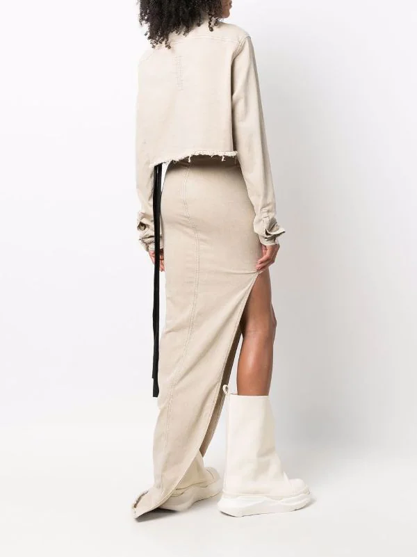 ( Nouvelle Collection ) Rick Owens Surchemise Crop En Jean Femme 6 ( Nouvelle Collection ) Rick Owens Surchemise Crop En Jean Femme – Image 4