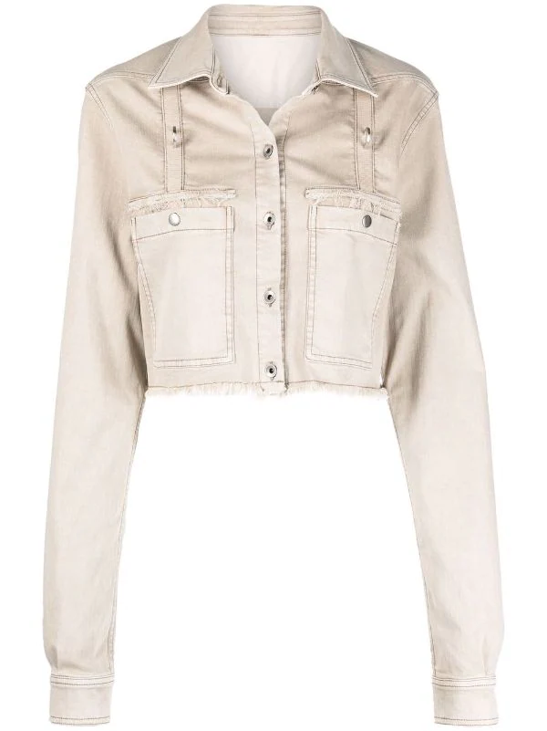 ( Nouvelle Collection ) Rick Owens Surchemise Crop En Jean Femme 3 ( Nouvelle Collection ) Rick Owens Surchemise Crop En Jean Femme