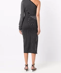 Rick Owens Robe Imprimée à Design à Une épaule Femme -Rick Owens Soldes 17139933 35221924 600