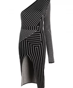 Rick Owens Robe Imprimée à Design à Une épaule Femme