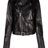 Rick Owens Veste De Moto En Cuir 09 BLACK -Rick Owens Soldes 17146853 34694487 600