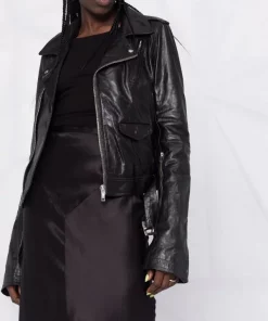 Rick Owens Veste De Moto En Cuir 09 BLACK -Rick Owens Soldes 17146853 34695116 600
