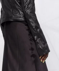 Rick Owens Veste De Moto En Cuir 09 BLACK -Rick Owens Soldes 17146853 34695128 600