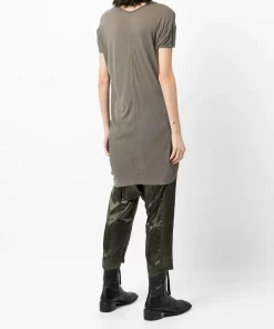 ( Nouvelle Collection ) Rick Owens Dust T-shirt à Détail Drapé Femme -Rick Owens Soldes 17160915 34988188 600