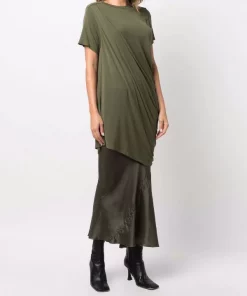 Rick Owens T-shirt Anthem Asymétrique Femme -Rick Owens Soldes 17165140 34869417 600