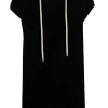Rick Owens 09 BLACK Robe à Effet Velours Femme -Rick Owens Soldes 17201724 35022957 600