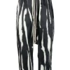 Rick Owens 911 BLACK/MILK Pantalon Sarouel à Imprimé Zèbre Femme -Rick Owens Soldes 17261219 35942851 600