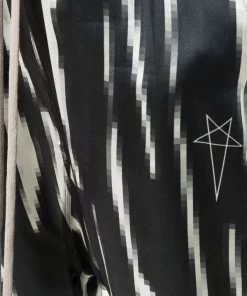 Rick Owens 911 BLACK/MILK Pantalon Sarouel à Imprimé Zèbre Femme -Rick Owens Soldes 17261219 35944171 600