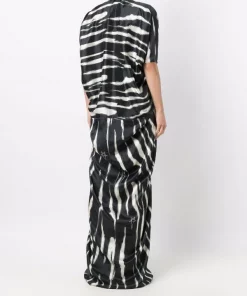 Rick Owens Robe Longue à Imprimé Zèbre Femme -Rick Owens Soldes 17263179 35985158 600