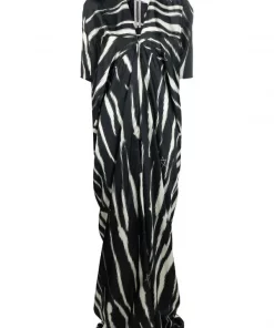 Rick Owens Robe Longue à Imprimé Zèbre Femme