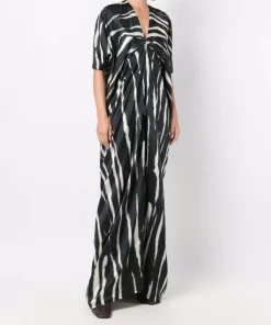 Rick Owens Robe Longue à Imprimé Zèbre Femme -Rick Owens Soldes 17263179 35985164 600