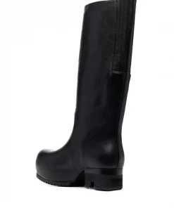 ( Nouvelle Collection ) Rick Owens 09 BLACK Bottes En Cuir Femme -Rick Owens Soldes 17270456 35393998 600