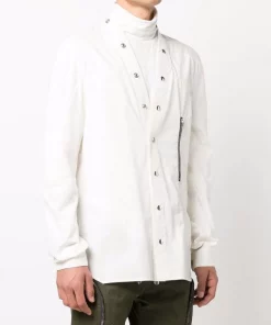 ( Nouvelle Collection ) Rick Owens 11 MILK Chemise à Boutons Pression Homme -Rick Owens Soldes 17288378 36495465 600