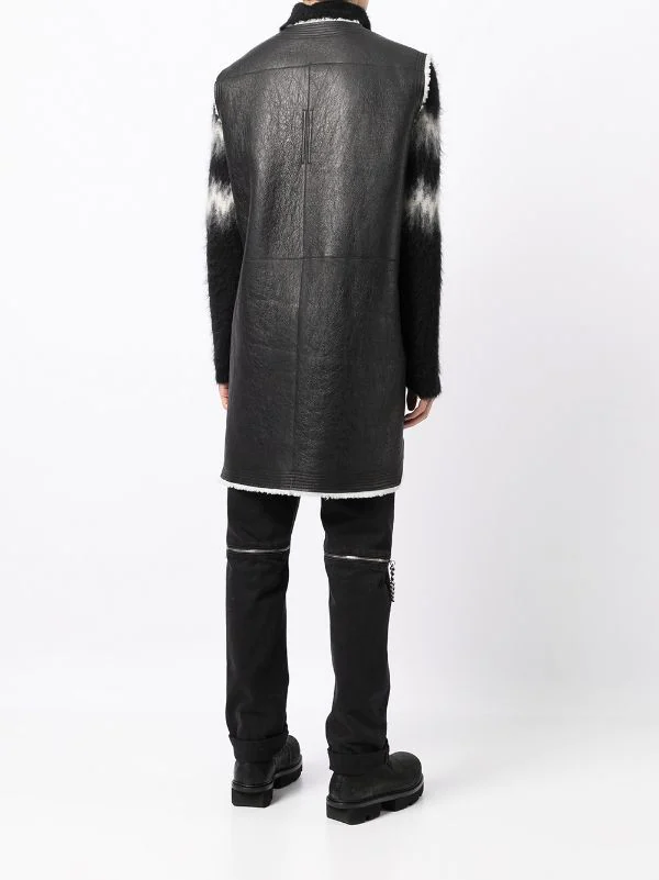 ( Nouvelle Collection ) Rick Owens Gilet En Cuir à Bords Contrastants 911 BLACK/MILK 6 ( Nouvelle Collection ) Rick Owens Gilet En Cuir à Bords Contrastants 911 BLACK/MILK – Image 4