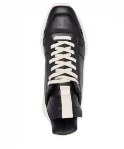 Rick Owens Baskets Montantes à Semelle épaisse Black/Milk/Milk -Rick Owens Soldes 17448964 36162026 600