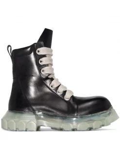 ( Nouvelle Collection ) Rick Owens Bottes Bozo Tractor à Lacets Homme