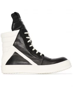 Rick Owens 9111 BLACK/MILK/MILK Baskets Montantes Geobasket Homme