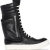 ( Nouvelle Collection ) Rick Owens Baskets Montantes Cargo Basket 91 BLACK / MILK -Rick Owens Soldes 17537274 37866489 600