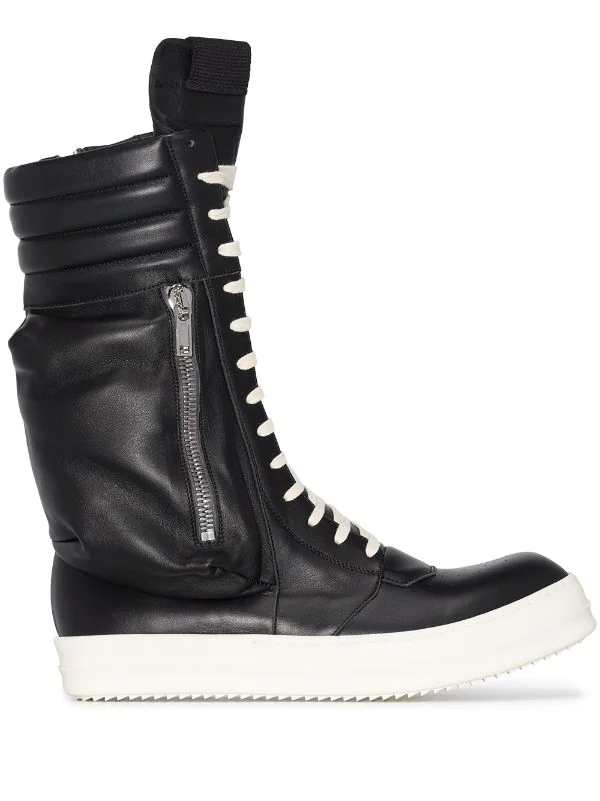 ( Nouvelle Collection ) Rick Owens Baskets Montantes Cargo Basket 91 BLACK / MILK 3 ( Nouvelle Collection ) Rick Owens Baskets Montantes Cargo Basket 91 BLACK / MILK