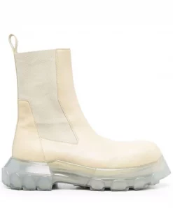 Rick Owens Bottes Beatle Bozo Tractor 320 VANILLA/CLEAR
