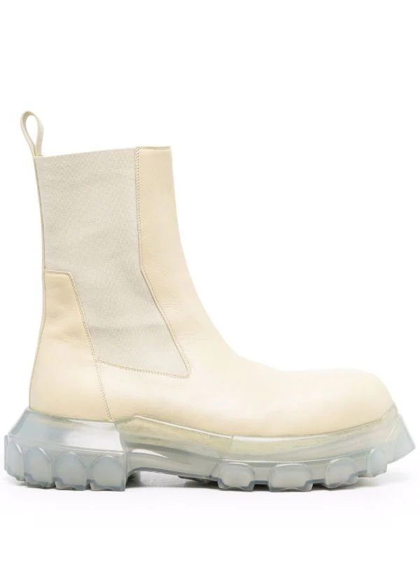 Rick Owens Bottes Beatle Bozo Tractor 320 VANILLA/CLEAR 3 Rick Owens Bottes Beatle Bozo Tractor 320 VANILLA/CLEAR