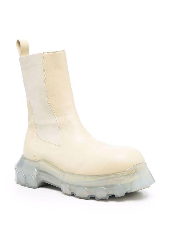 Rick Owens Bottes Beatle Bozo Tractor 320 VANILLA/CLEAR 4 Rick Owens Bottes Beatle Bozo Tractor 320 VANILLA/CLEAR â Image 2