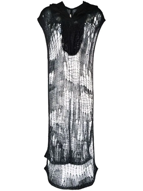 ( Nouvelle Collection ) Rick Owens 09 BLACK Poncho Spider En Maille Femme 3 ( Nouvelle Collection ) Rick Owens 09 BLACK Poncho Spider En Maille Femme