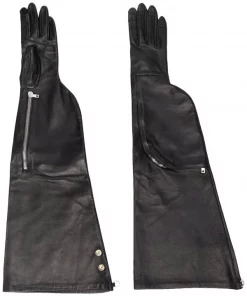 ( Nouvelle Collection ) Rick Owens Gants Longs En Cuir Femme