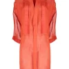 ( Nouvelle Collection ) Rick Owens Chemise En Soie à Coupe Ample 53 ORANGE -Rick Owens Soldes 17551453 36508238 600