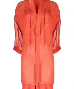 ( Nouvelle Collection ) Rick Owens Chemise En Soie Ă Coupe Ample 53 ORANGE