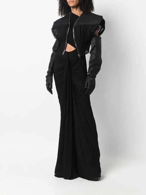 ( Nouvelle Collection ) Rick Owens 09 BLACK Robe Longue Asymétrique à Une épaule Femme 4 ( Nouvelle Collection ) Rick Owens 09 BLACK Robe Longue Asymétrique à Une épaule Femme – Image 2