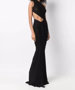 ( Nouvelle Collection ) Rick Owens 09 BLACK Robe Longue Asymétrique à Une épaule Femme 11 ( Nouvelle Collection ) Rick Owens 09 BLACK Robe Longue Asymétrique à Une épaule Femme -Rick Owens Soldes 17551457 36552231 600