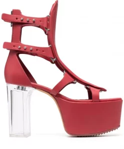 ( Nouvelle Collection ) Rick Owens Sandales Spartans à Plateforme Femme