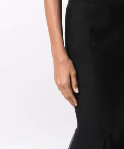 ( Nouvelle Collection ) Rick Owens 09 BLACK Jupe Divine à Design Drapé Femme -Rick Owens Soldes 17552257 36506911 600