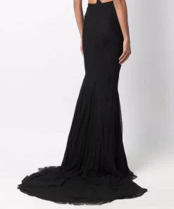 ( Nouvelle Collection ) Rick Owens 09 BLACK Jupe Divine à Design Drapé Femme -Rick Owens Soldes 17552257 36506960 600