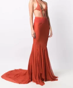 ( Nouvelle Collection ) Rick Owens Jupe Divine En Soie Femme -Rick Owens Soldes 17552258 36504261 600