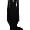 Rick Owens Robe Longue à Manches Drapées 09 BLACK 1 Rick Owens Robe Longue à Manches Drapées 09 BLACK -Rick Owens Soldes 17552263 36529773 600