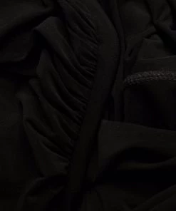 Rick Owens Robe Longue à Manches Drapées 09 BLACK -Rick Owens Soldes 17552263 36531359 600