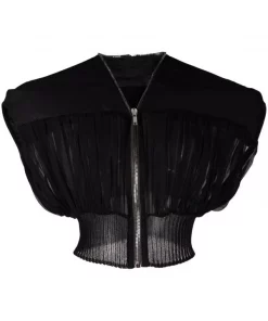 Rick Owens Veste Crop Girdered En Cachemire Femme