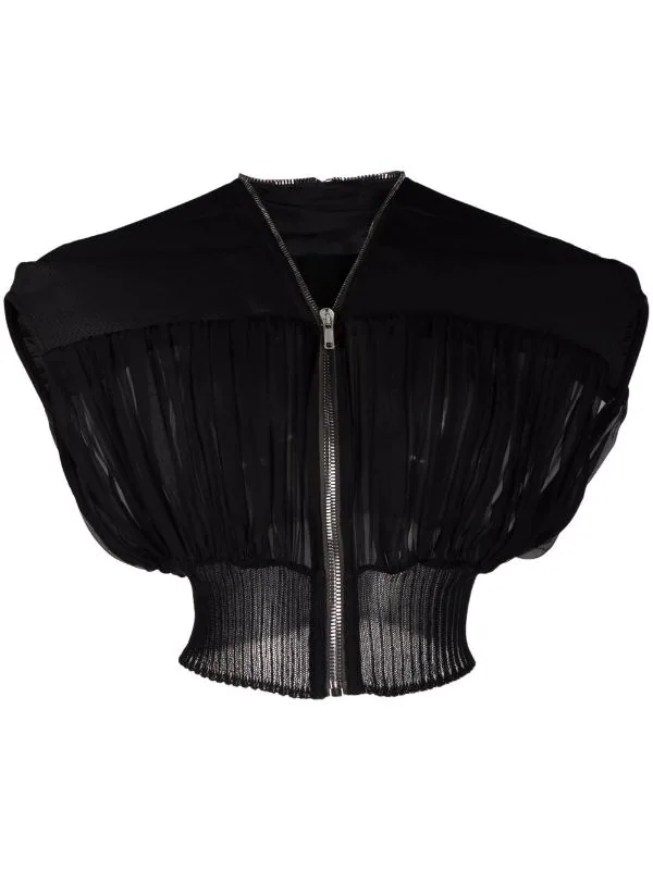 Rick Owens Veste Crop Girdered En Cachemire Femme 3 Rick Owens Veste Crop Girdered En Cachemire Femme