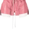 Rick Owens Short En Cuir à Lien De Resserrage 83 DIRTY PINK -Rick Owens Soldes 17552272 36513760 600