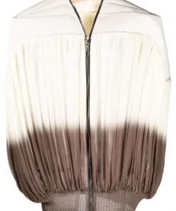 ( Nouvelle Collection ) Rick Owens Veste Plissée à Effet Dégradé 2134 NATURAL/DUST