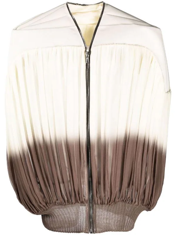 ( Nouvelle Collection ) Rick Owens Veste Plissée à Effet Dégradé 2134 NATURAL/DUST 3 ( Nouvelle Collection ) Rick Owens Veste Plissée à Effet Dégradé 2134 NATURAL/DUST